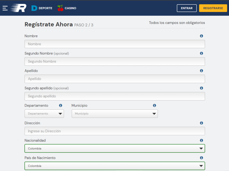 Proporciona datos personales y generales para el registro Proporciona datos personales y generales para el registro