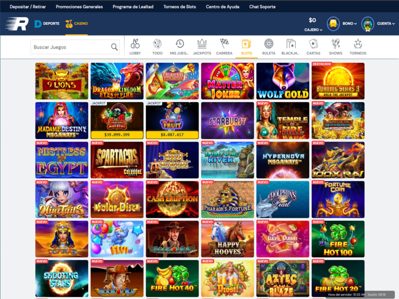Rushbet tragamonedas o slots