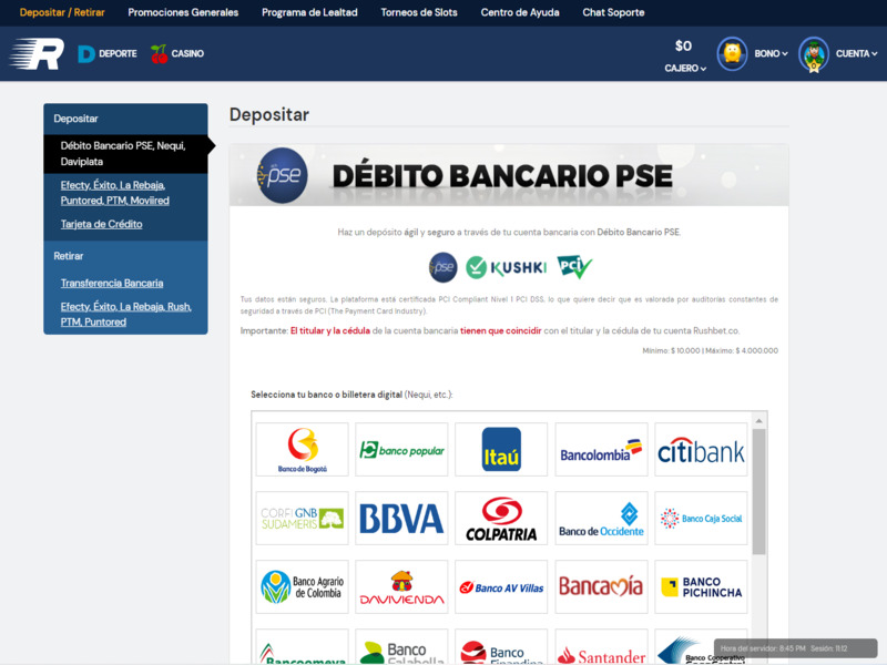 Recargar tu cuenta nunca había sido tan sencillo como en Rushbet